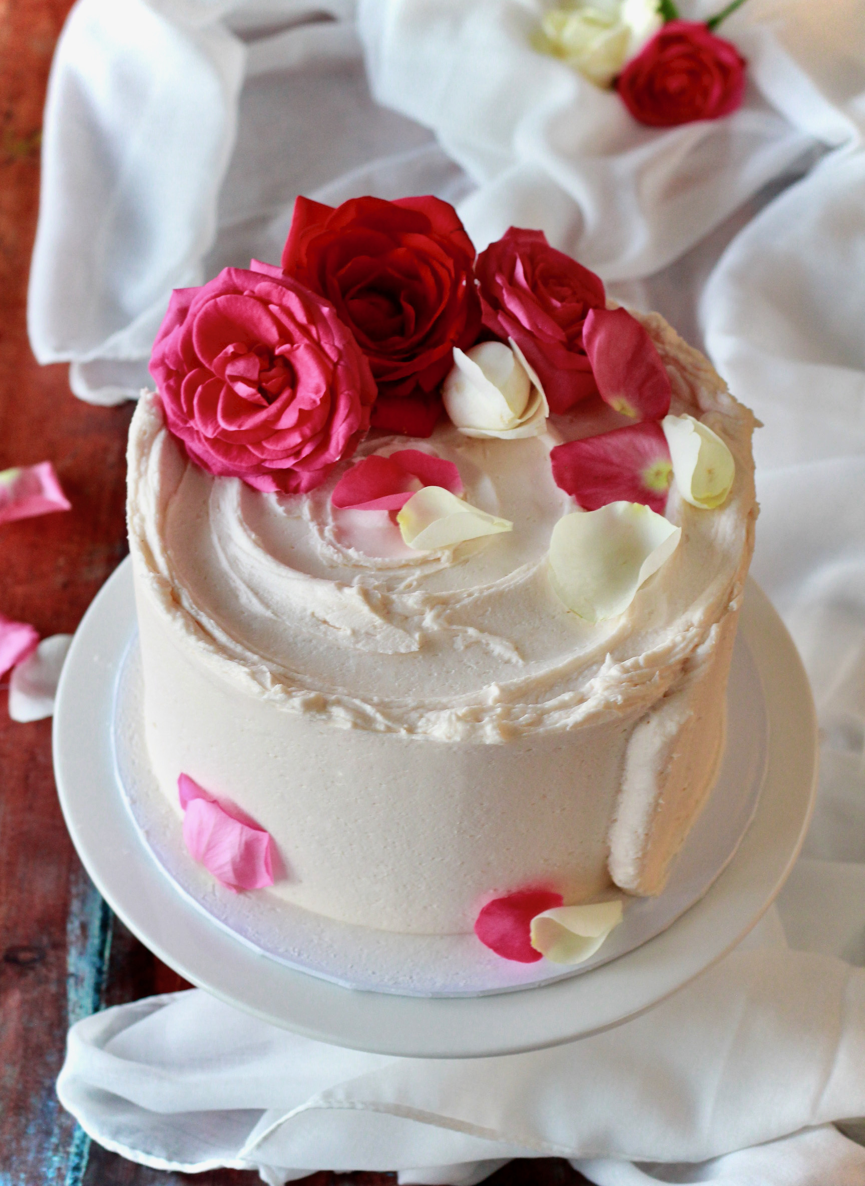 Rose and vanilla cake