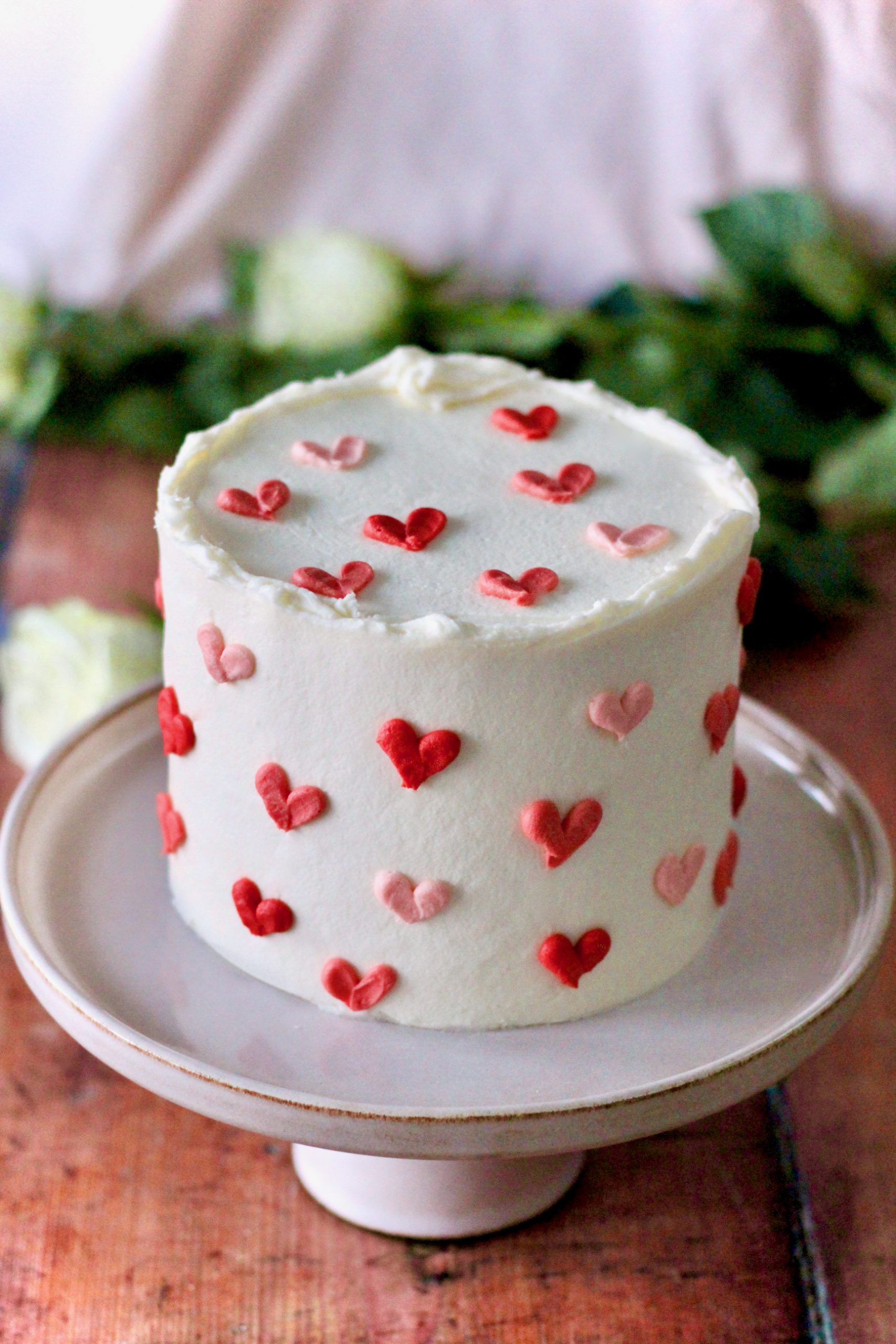 Vegan Valentine's Day cake